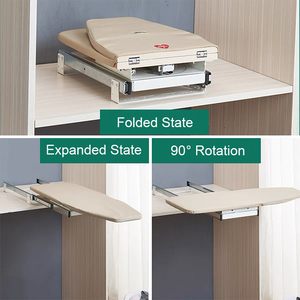 Meuble de rangement vertical mural escamotable pour planches <span class=keywords><strong>à</strong></span> <span class=keywords><strong>repasser</strong></span>, avec tiroirs chauffants et rangement pour vêtements, pour dressing - Product Image 3