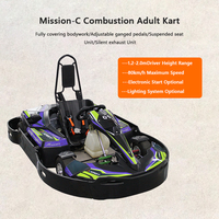 X-KART Fabricación en Fábrica, Go Kart para Adultos con Motor de Gasolina de 200cc, 80km/h de Velocidad, Karting de Carreras para Clubes de Karting