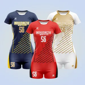 Fornitore di uniformi della squadra di pallavolo di usura elastica di vendita calda personalizzato per uomini e donne