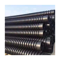 Prix bon marché Dn800 Dn1000 Dn1200 SN4 SN8 Drain plastique égout polyéthylène Krah tuyau ondulé Drainage fournisseurs