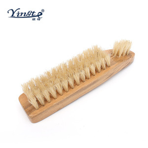 Brosse à chaussures en bois Yinste avec poils de porc pour le nettoyage et l'entretien, manche en bois massif - Product Image 1