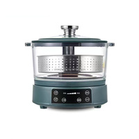 Autocuiseur multifonctionnel 3L en verre trempé transparent à levage automatique, marmite électrique domestique pour la cuisson du riz