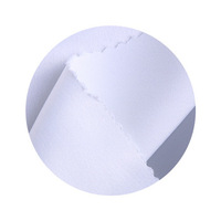 Tissu uni extensible en spandex/polyester blanc pur, doux et respirant, pour robes d'automne/hiver, maillots de bain, textiles de maison, filles et garçons
