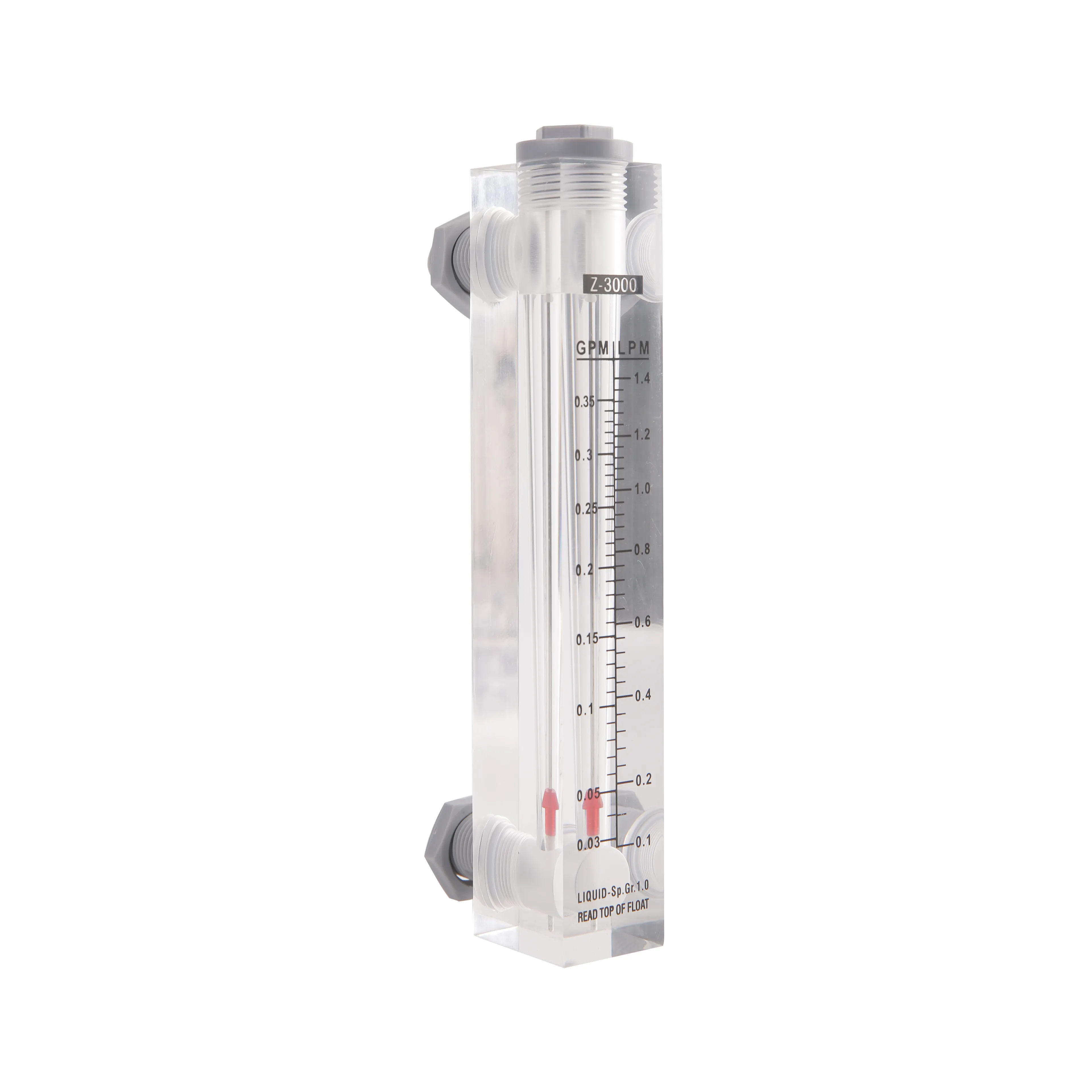 ที่มีคุณภาพสูง KIO ของเหลวอากาศน้ำลูกแก้วมิเตอร์304ss ลอยก๊าซหลอดแก้ว Rotameter สำหรับน้ำ