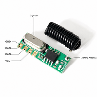 Desain Motherboard Remote Control 433mhz Penerima RF Nirkabel dengan Antena Modul Remote Control Ask Kit DIY