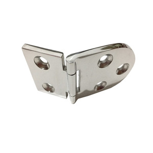 Bisagra tipo D de 76x40x4 mm de acero inoxidable con 5 orificios para puerta industrial, gabinete, barco, yate. - Product Image 4