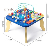 Anillos de Madera de Haya Montessori Crystal, Juguetes Educativos de Madera Maciza para Bebés, Bloques de Construcción Unisex para Niños de 0 a 1 Año