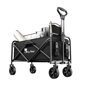 BNcompany Mini rimorchio da campeggio leggero a quattro ruote carrello da trasporto pieghevole portatile per attività all'aperto - Product Image 1