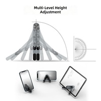 Support de téléphone portable universel pliable en forme de V pour personne paresseuse, en alliage d'aluminium, avec une grande stabilité pour une utilisation sur bureau