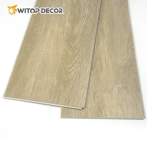 Grigio venature di legno residenziale nucleo rigido Spc pavimento in vinile