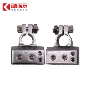 Bornes de batterie de voiture Kule, pinces métalliques plaquées or, paire positive et négative pour modification de véhicule - Product Image 1