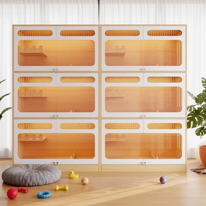 Casa de Madera de Alta Gama para Gatos con Jaula de Vidrio, Villa de Lujo para Gatos, Ideal para <span class=keywords><strong>Hoteles</strong></span>, Pensiones y Tiendas - Product Image 6