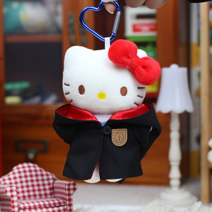 <b>Hello</b> <b>Kitty</b> Plush Keychain 13cm Magic Cape <b>Dress</b> Up Doll Clothes Soft Toy With Carabiner For Kids Gift - Product Image 2