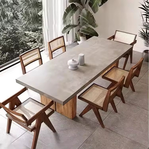 Meubles <span class=keywords><strong>de</strong></span> salle à manger modernes en bois massif Table rectangulaire en chêne 4 6 8 places Tables et chaises <span class=keywords><strong>de</strong></span> cuisine en bois - Product Image 3