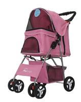 Poussette chariot de chien de voyage, compacte, à grandes roues