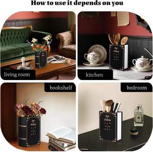 Libro di <span class=keywords><strong>fiori</strong></span> di Halloween unico <span class=keywords><strong>vaso</strong></span> di Halloween delle ombre <span class=keywords><strong>vaso</strong></span> gotico per la decorazione della stanza Goth regali per i lettori <span class=keywords><strong>vaso</strong></span> - Product Image 4