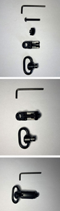 Sangle de fixation rapide en alliage d'aluminium 20 mm avec boucle, équipement portable d'extérieur, sangle dorsale à dégagement rapide, crochet de transport - Product Image 5