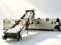 Ligne de granulation FIBC à double étage pour films plastiques tissés, machine de granulation PP PE pour usine de recyclage avec certification CE