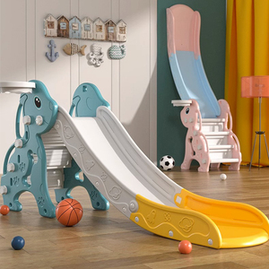 Glissière pliante en plastique d'intérieur de terrain de jeu de toboggan de <span class=keywords><strong>chiot</strong></span> de dessin animé de stockage pratique de vente chaude - Product Image 1