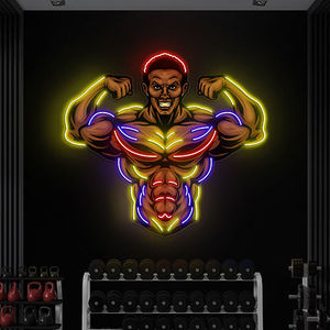 Vente en gros de lumière au néon UV LED <span class=keywords><strong>pour</strong></span> <span class=keywords><strong>homme</strong></span>, décoration murale bon marché, intérieur, fournitures de fête, enseigne au néon personnalisée <span class=keywords><strong>pour</strong></span> bar ouvert, salle de sport, enseigne au néon - Product Image 1