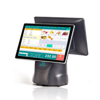Nouvelle arrivée, double écran, 15,6 pouces, écran tactile FHD 10 points, terminal de point de vente, Intel I3 I5 I7, Windows 10, Android, 80 mm, terminal de point de vente mobile intégré