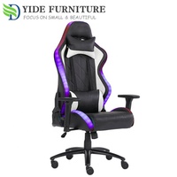 Fauteuil de jeu RGB LED, personnalisé, noir, PC, Silla, entrepôt dans l'union européenne, vente en gros,