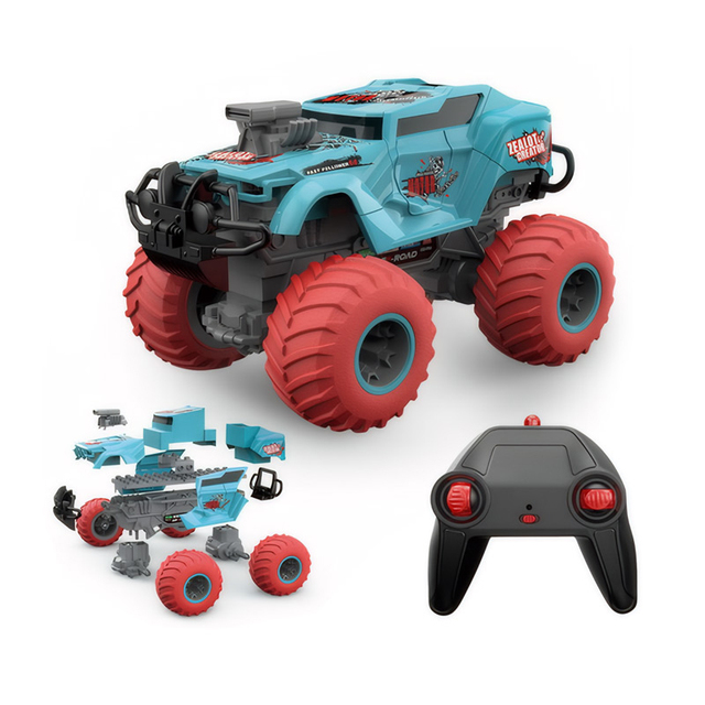 EPT 4 Functions Remote Control Off-Road RC Car Toys Collision Vehicle with High Visibility Lighting for Outdoor Play