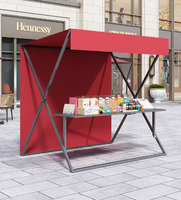Kiosque promotionnel modulaire portable, stand de vente extérieur personnalisé, stand d'exposition réutilisable pour salon professionnel