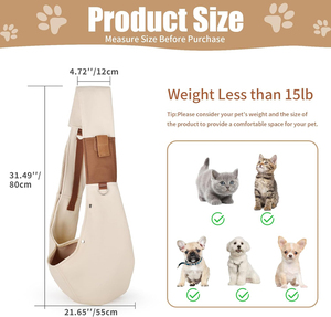 Dog Sling Carrier Adjustable Dog Front Carrier Sling Bag Puppy Carrier Handbag Dog Carrier Bag Cat Pet Carrier Dog Sling Carrier - Product Image 6