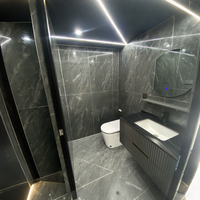 Maison préfabriquée en acier de 2 chambres à coucher avec caractéristiques en aluminium Maison capsule spatiale étanche