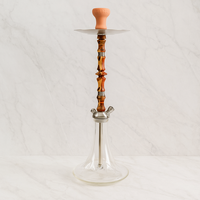 Ensemble de chicha de luxe, design moderne, finition laquée, bois écologique, verre, acier inoxydable, chicha, salon, bar, fête à domicile, cadeau
