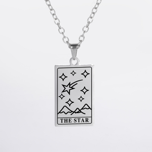 Mode <span class=keywords><strong>Tarot</strong></span> Kaarten Charms Ketting De Astrologie <span class=keywords><strong>Tarot</strong></span> Sieraden Vrouwen Rvs Sieraden Amulet Paar Ketting - Product Image 4