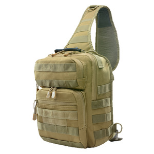 Tactical <b>Crossbody</b> Bag For <b>Men</b> Outdoor Sports Waterproof Oxford Cloth Chest Bag With Zipper Pocket And Buckle Closure - Product Image 1