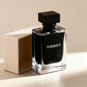 Envase de Perfume Reciclable de <span class=keywords><strong>30ml</strong></span> 50ml 100ml, Botella de Perfume Rectangular Transparente Vacía, Botella de Perfume de Vidrio Negro con Caja - Product Image 4