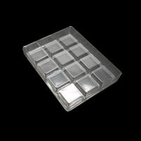 Blister en plastique personnalisé noir jetable plateau d'insertion de chocolat en plastique PET avec couvercle thermoformé Blister emballage de chocolat