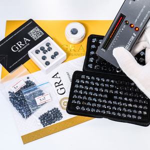 ใบรับรอง Wuzhou Xingyue Gra สำหรับเพชรเทียม VVS1 ขนาด 3 มม. รูปทรงกลม สีดำ มอยส์ซาไนต์ สำหรับทำเครื่องประดับ - Product Image 3