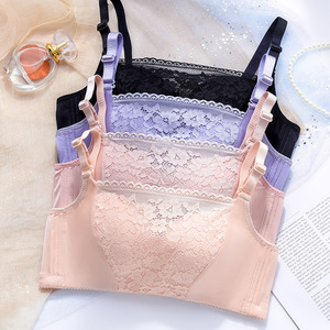 Nuevo estilo, sujetador sexy de encaje sin aros, con forro transpirable, ajustable, copa 3/4, push-up para mujer - Product Image 1