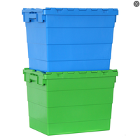 Caisses de stockage de boîtes de déménagement industrielles en plastique empilables réutilisables et robustes pour entreprises de déménagement