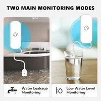 Détecteur de fuite d'eau intelligent Tuya 2,4 GHz fonctionnant sur batterie avec contrôle par application, compatible avec Smartlife