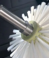 Chemisch bestendige PP rollerborstel, zuur- en alkalibestendig, industriële reinigingsborstel voor plaatwerkapparatuur, chemische fabriek, transportband