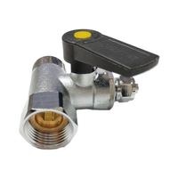 Robinet à bille en laiton avec poignée ABS chromée 6mm/8mm Trois voies Eau Filetage mâle 1/2 Robinet en laiton Vente en gros d'usine ODM/OEM