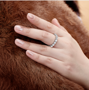 Nhẫn vàng 14K mạ vàng cao cấp đính đá Moissanite, nhẫn đính hôn vĩnh cửu - Trang sức cưới & đeo hàng ngày sang trọng, quà tặng lễ hội dành cho cả nam và nữ - Product Image 6