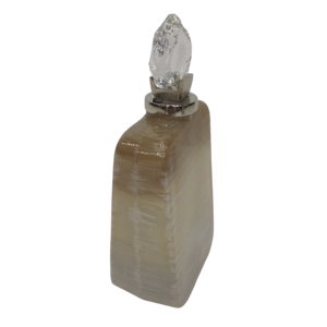 Vaso rettangolare in vetro con tappo in acrilico inciso per decorare il tavolo del soggiorno, vaso per fiori come complemento d'arredo. - Product Image 5