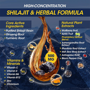 Rosebest Formula Personalizzata <span class=keywords><strong>di</strong></span> Estratto Naturale <span class=keywords><strong>di</strong></span> Erbe, 500mg <span class=keywords><strong>di</strong></span> Resina <span class=keywords><strong>di</strong></span> Shilajit in Gocce Liquide, Integratore Energetico per Uomini e Donne - Product Image 2