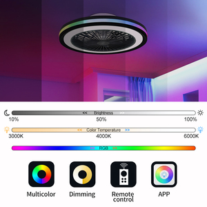 Xuất khẩu hiện đại LED quạt trần với Dimmable chiếu sáng kim loại đồng xây dựng 110V-220V tương thích cho phòng khách - Product Image 5