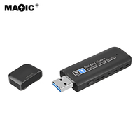 Adaptador WiFi USB 3.0 de 1300Mbps, Doble Banda 2.4G 5G, Adaptador de Red Inalámbrica BT5.0, Dongle WiFi para PC, Laptop, Computadora de Escritorio