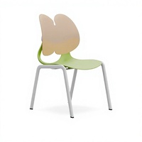 Chaise de bureau minimaliste moderne avec dossier papillon empilable, support lombaire et structure en plastique pour usage scolaire/formationnel