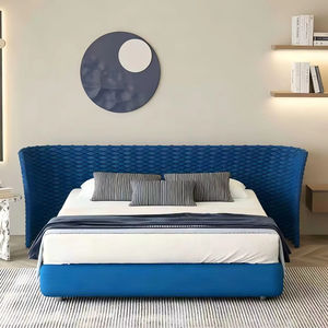 Lit double avec rangement, matelas pour lit en rotin français, capitonné, moderne, luxueux, lit simple, double, grand lit, lit king-size - Product Image 1