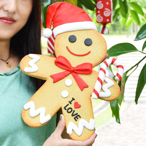 High Quality Gingerbread Man Hanging Ornaments Festive Christmas <b>Tree</b> & Window Decoration Children's Gifts Shooting Props - Product Image 1
