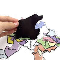Aimants de réfrigérateur en caoutchouc souple découpés sur mesure, de différentes tailles, pour cartes de pays, de villes ou puzzles, forme personnalisée